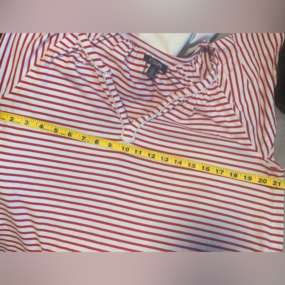Chaps Striped Tee - Picture 5 of 6